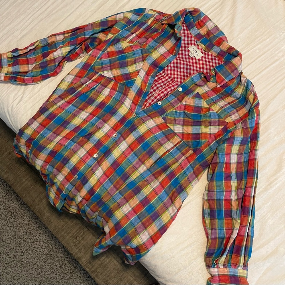 Red Dress button down tunic